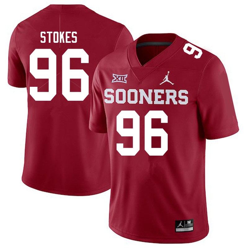 Oklahoma Sooners #96 LaRon Stokes Jordan Brand College Football Jerseys Sale-Crimson